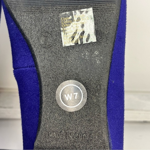 Purple suede ballet flats - Picture 6 of 7